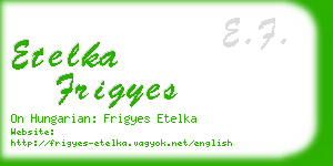 etelka frigyes business card